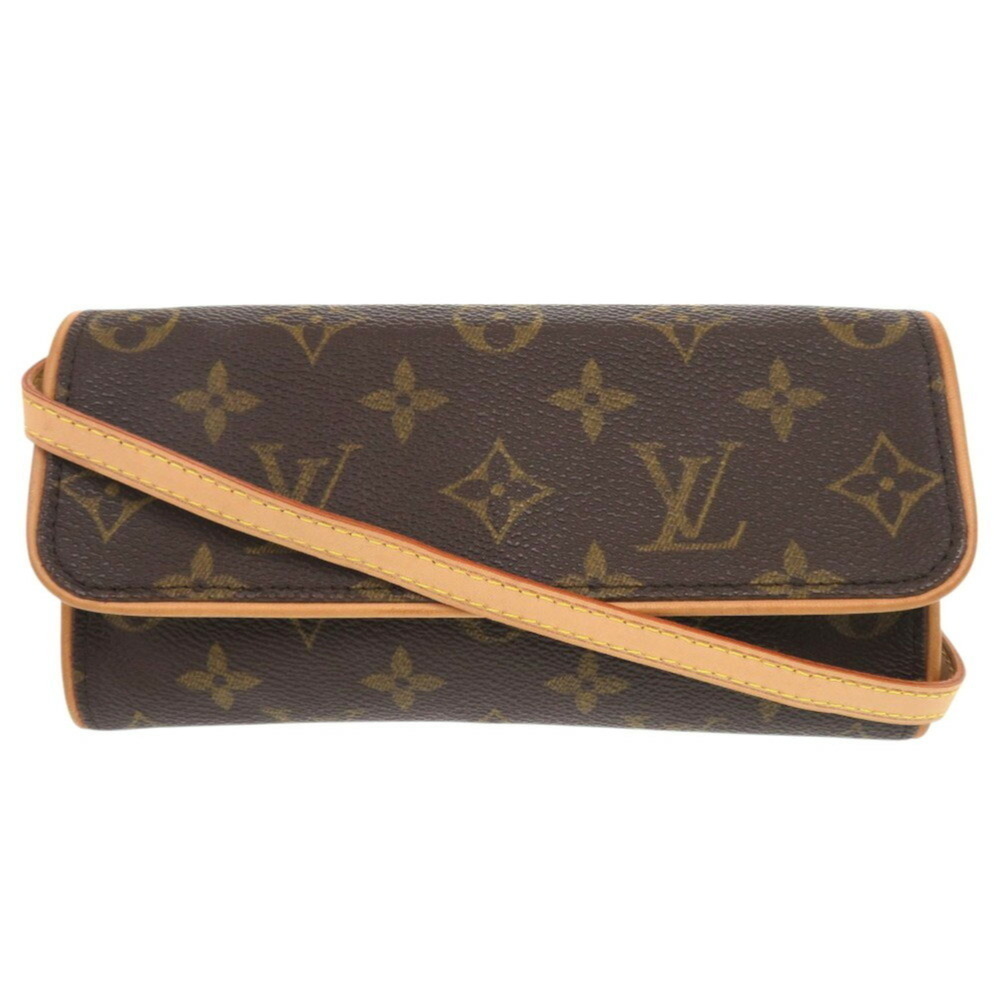 LOUIS VUITTON Authentic Brown Monogram Pochette Shoulder Bag